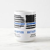 Polizeibeamte Flag Personalisiert dünne blaue Lini Kaffeetasse (Mittel)