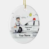 Polizeibeamte - Frau Keramik Ornament (Rechts)