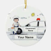 Polizeibeamte - Frau Keramik Ornament (Vorne)