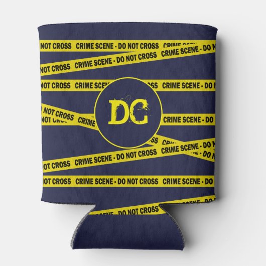 Polizeibeamte Funny Crime Scene nicht überwinden B Dosenkühler (Rückseite)