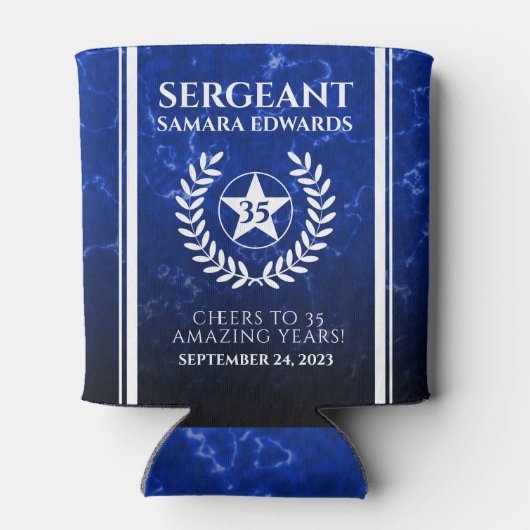 Polizeibeamte für Blaumarmor Dosenkühler (Rückseite)