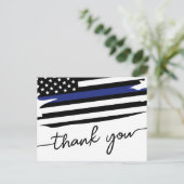 Polizeibeamte für die blaue Linie mit Elegant Postkarte (Stehend Vorderseite)