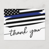 Polizeibeamte für die blaue Linie mit Elegant Postkarte (Vorderseite)