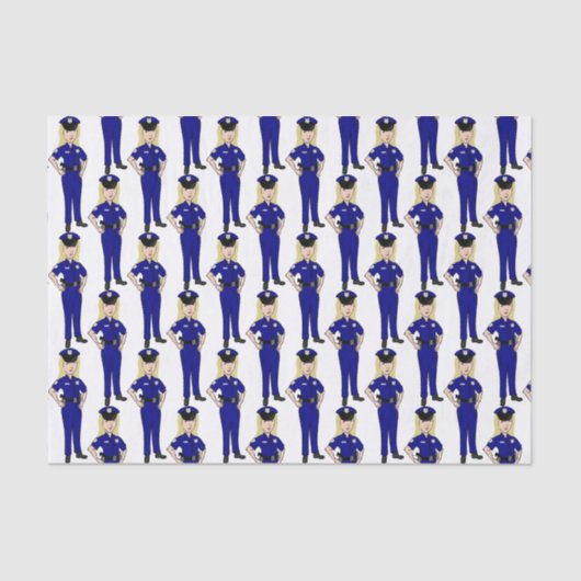 Polizeibeamte für Frauen Seidenpapier (Vorderseite)