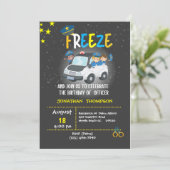 Polizeibeamte für Kinder Einladung zur Geburtstags (Stehend Vorderseite)