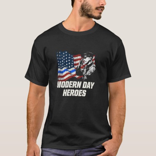 Polizeibeamte für moderne Helden T-Shirt (Vorderseite)