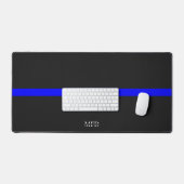 Polizeibeamte für moderne Thin Blue Line Schreibtischunterlage (Tastatur & Maus)