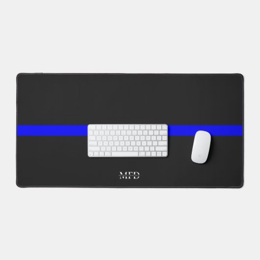 Polizeibeamte für moderne Thin Blue Line Schreibtischunterlage (Tastatur & Maus)