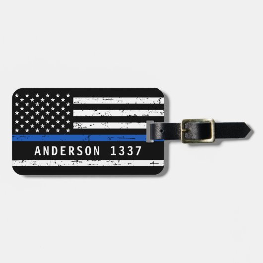 Polizeibeamte für personalisierte Flaggen der blau Gepäckanhänger (Vorderseite horizontal)