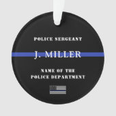 Polizeibeamte für personalisierte Flaggen der blau Ornament (Vorderseite)