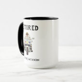Polizeibeamte für personalisierte müde Motorräder Tasse (Vorderseite Links)
