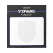 Polizeibeamte für personalisierte Strafverfolgung Notizblock (Vorderseite)