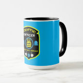 Polizeibeamte für Verkehr Tasse (VorderseiteRechts)