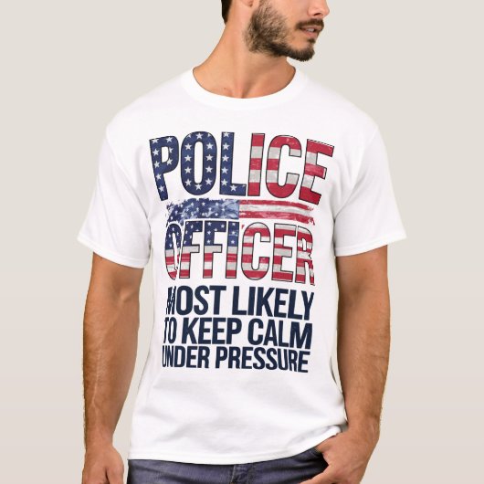 Polizeibeamte geben am ehesten die Ruhe Behaltend T-Shirt (Vorderseite)