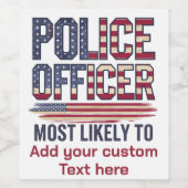 Polizeibeamte geben am wahrscheinlichsten Patriote Weinetikett (Einzelnes Label)