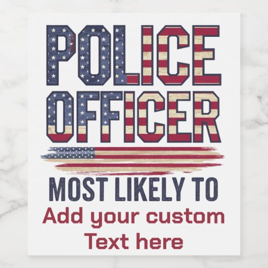 Polizeibeamte geben am wahrscheinlichsten Patriote Weinetikett (Einzelnes Label)