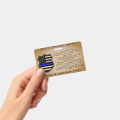 Polizeibeamte Gebet Personalisierte Thin Blue Line Ausweis (Handheld)