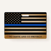 Polizeibeamte Gebet Personalisierte Thin Blue Line Ausweis (Rückseite)