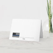 Polizeibeamte Gebet Strafverfolgung Blaue Linie Dankeskarte (Rückseite)