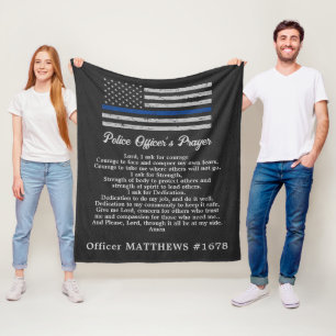 Polizeibeamte Gebet Thin Blue Line Fleecedecke