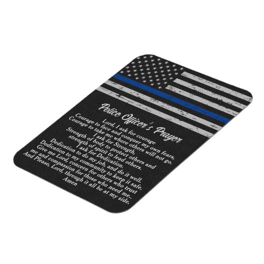 Polizeibeamte Gebet Thin Blue Line Magnet (Linke Seite)