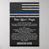 Polizeibeamte Gebet Thin Blue Line Poster (Vorne)