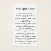 Polizeibeamte Gedicht-Strafverfolgungskarte (Vorderseite)