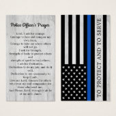 Polizeibeamte Gedicht "Thin Blue Line Card" (Vorne & Hinten)
