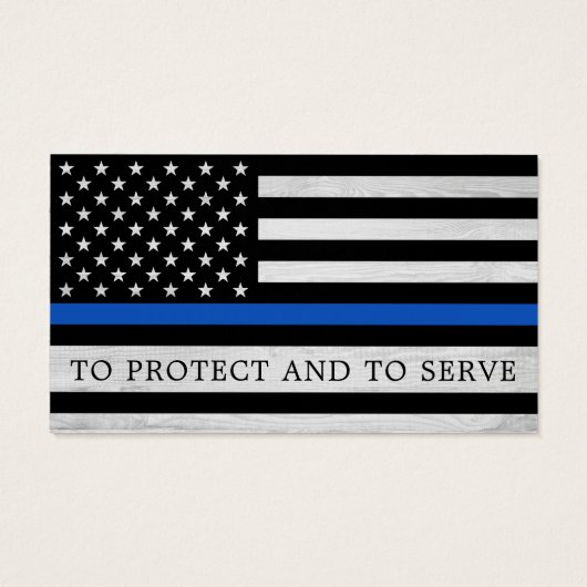 Polizeibeamte Gedicht "Thin Blue Line Card" (Rückseite)