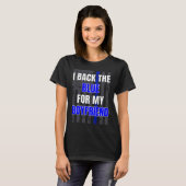Polizeibeamte Girlfriend Support Boyfriend Zitat T-Shirt (Vorne ganz)