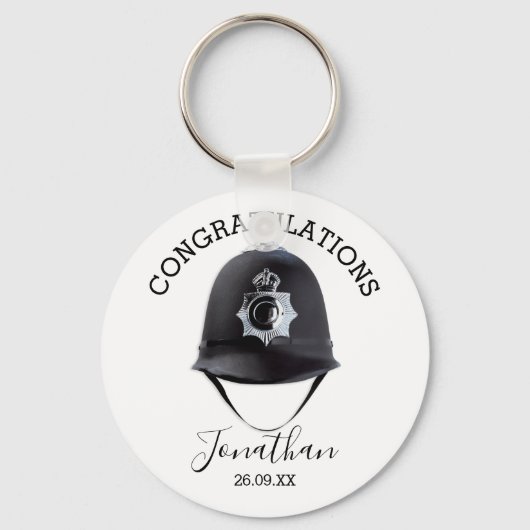 Polizeibeamte Glückwünsche Schlüsselanhänger (Vorderseite)