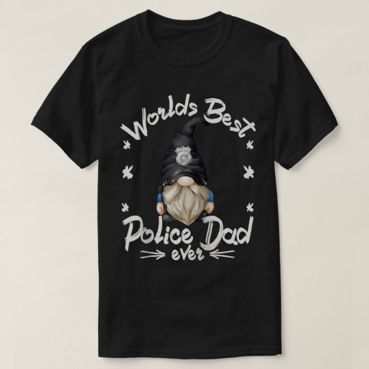 Polizeibeamte Gnome Opa für Männer Welten Beste P T-Shirt (Design vorne)