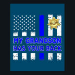 Polizeibeamte Großeltern mein Grandson-Geschenk Poster<br><div class="desc">Polizeibeamte Großeltern mein Grandson-Geschenk</div>