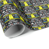 Polizeibeamte, hässlicher Weihnachtspulli Geschenkpapier (Rolleneckpunkt)