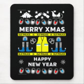 Polizeibeamte, hässlicher Weihnachtspulli Mousepad (Vorne)