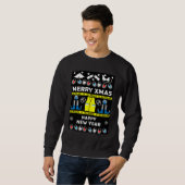 Polizeibeamte, hässlicher Weihnachtspulli Sweatshirt (Vorne ganz)