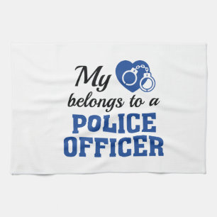 Polizeibeamte Heart Belongs Geschirrtuch