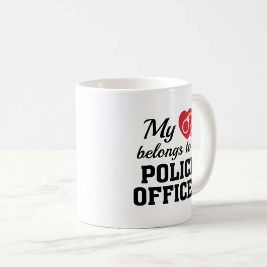 Polizeibeamte Heart Belongs Kaffeetasse (VorderseiteRechts)