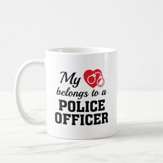 Polizeibeamte Heart Belongs Kaffeetasse (Links)