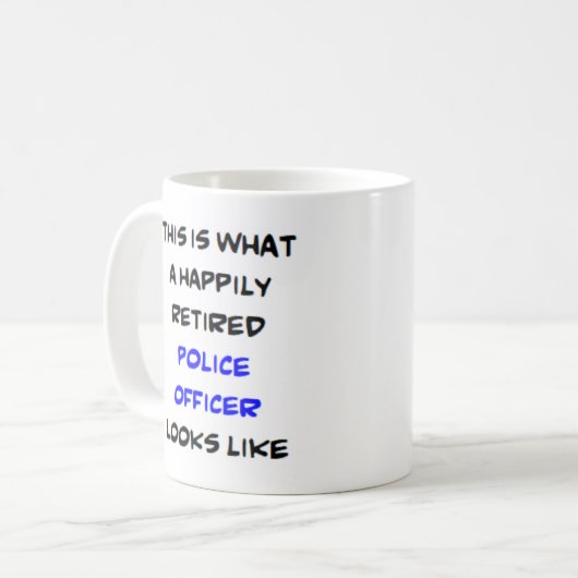 Polizeibeamte im Ruhestand Kaffeetasse (Vorderseite Links)
