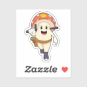 Polizeibeamte in Pilz Aufkleber (Blatt)