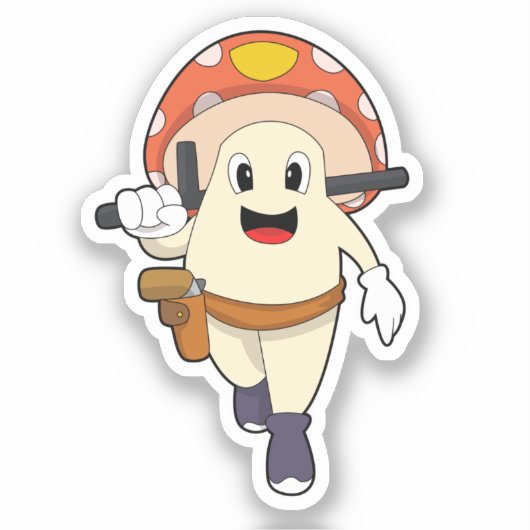 Polizeibeamte in Pilz Aufkleber (Vorderseite)