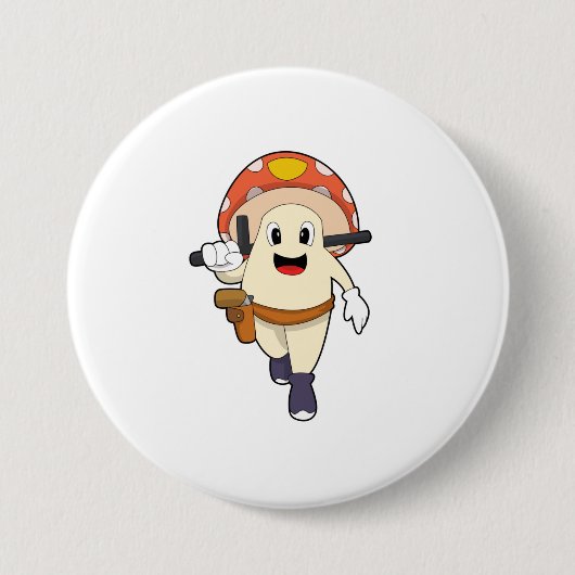 Polizeibeamte in Pilz Button (Vorderseite)