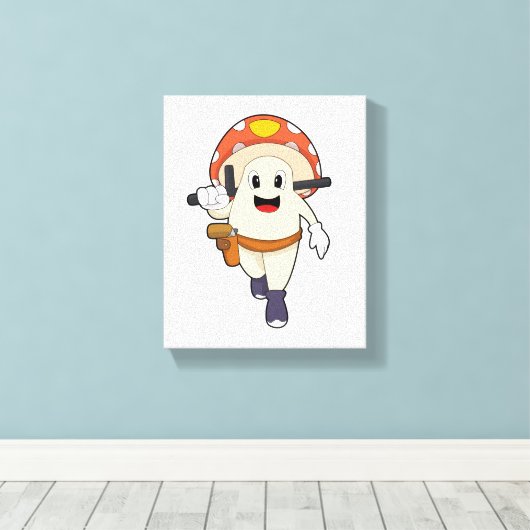 Polizeibeamte in Pilz Leinwanddruck (Insitu (Holzboden))