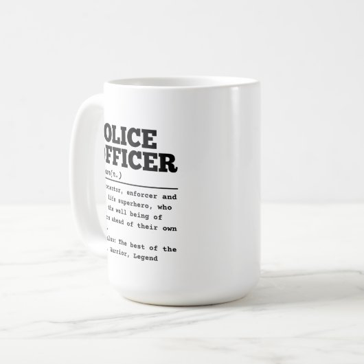 Polizeibeamte Kaffeetasse (Vorderseite Links)