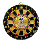 Polizeibeamte Kartoffel mit blauem Polizeihut Dartscheibe (vorne)