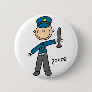Polizeibeamte-Knopf Button