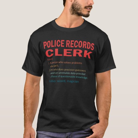 Polizeibeamte lösen Vintage Probleme der Platten T-Shirt (Vorderseite)