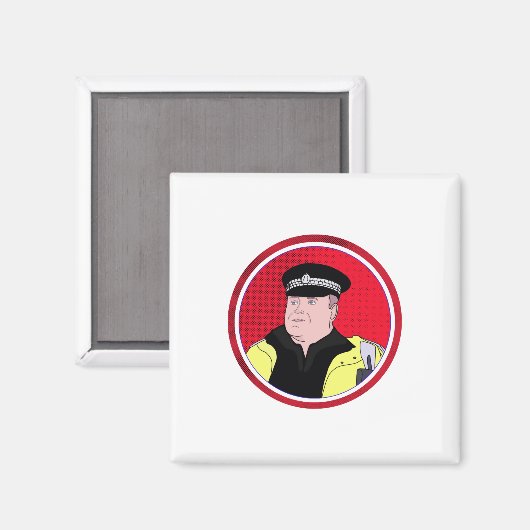 Polizeibeamte Magnet (Vorderseite/Rückseite)