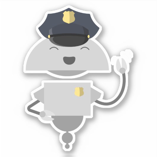 Polizeibeamte Mia Aufkleber (Vorderseite)